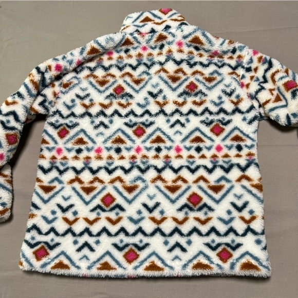 Eddie Bauer 1/4 Zip Pullover Fleece Aztec Print So Soft Size L - Picture 6 of 9